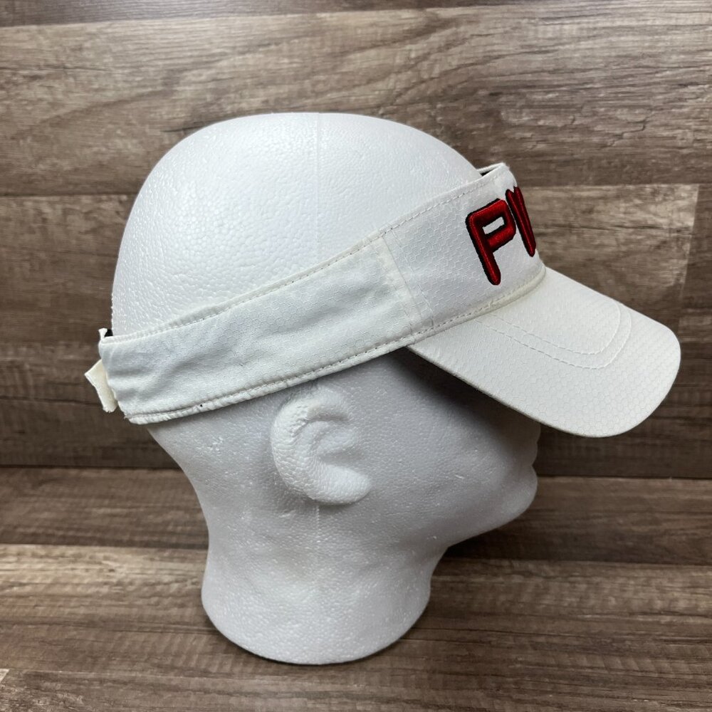Ping Visor Hat White Red Adjustable Hook and Loop One Size Golf - Picture 2 of 8